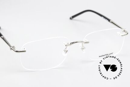 Montblanc MB0071O Randlosbrille Made In Japan, Glasform ist ggf. veränderbar (somit auch die Größe), Passend für Herren