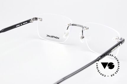 Montblanc MB0088O Herrenbrille Randlos Gunmetal, ungetragenes Exemplar mit original Montblanc Etui, Passend für Herren