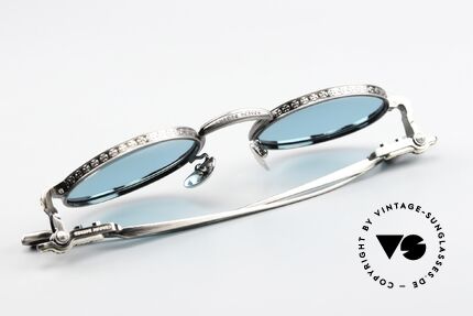 Chrome Hearts Honey Dipped Modell Der Werbekampagne, antik silber mit Gläsern in Petrol / Dunkles Türkis, Passend für Herren und Damen