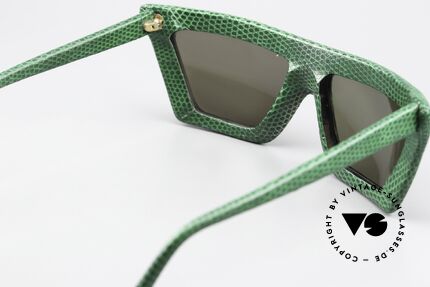 Christian Roth KL 1987 Echtes Eidechsenleder Grün, siehe vintage Kollektion auf opticalaffairs.com, Passend für Damen