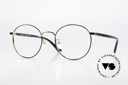 Gucci GG0297OK Runde Brille Gold Schwarz 52 Details