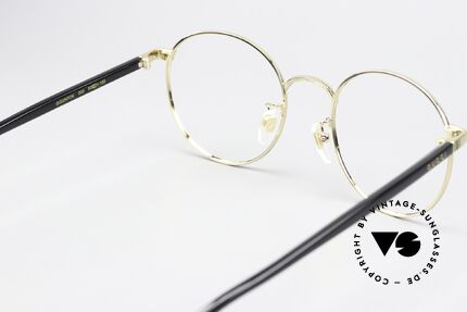 Gucci GG0297OK Runde Brille Gold Schwarz 52, die Fassung ist beliebig verglasbar; gleitsichtfähig, Passend für Herren und Damen