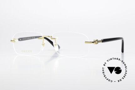 Gucci GG1221O Brille Randlos Unisex Gold Details
