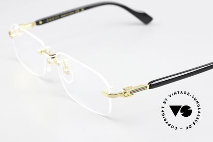 Gucci GG1221O Brille Randlos Unisex Gold, somit auch ein elegantes Damen-Brillenmodell, Passend für Herren und Damen