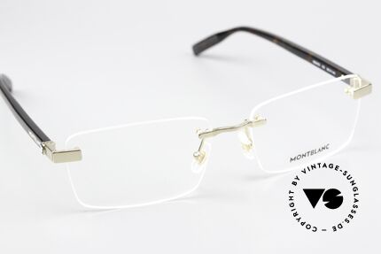Montblanc MB0055O Edle Herrenbrille Randlos, Glasform ist ggf. veränderbar (somit auch die Größe), Passend für Herren
