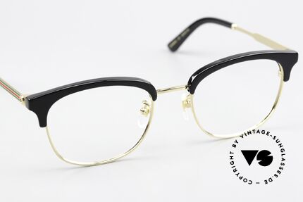 Gucci GG0590OK Kombibrille Gold Schwarz, ungetragenes Modell inkl. Gucci Etui & Putztuch, Passend für Herren und Damen