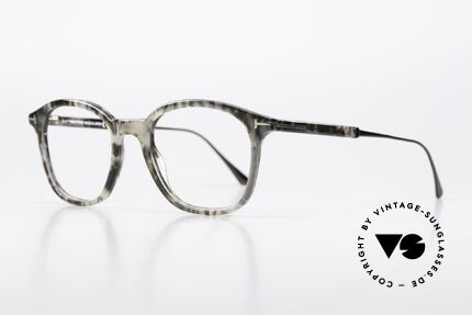 Tom Ford TF5484 Herren Designer Brille Titan, sehr interessante Farbe: grau marmoriert / gunmetal, Passend für Herren