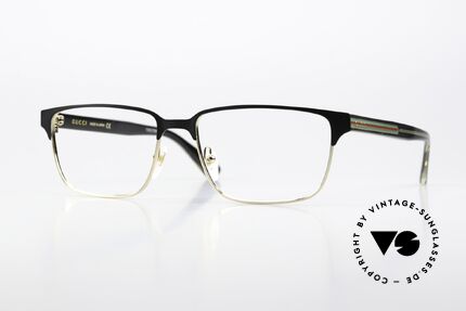 Gucci GG0383O Eckige Herrenbrille Metall Details