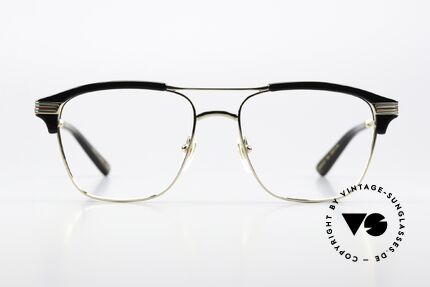 Gucci GG0241O Azetat Und Metall-Brille, Kombibrille: Metallfassung mit Azetat-Oberrand, Passend für Herren
