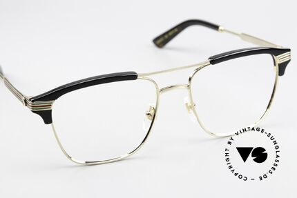 Gucci GG0241O Azetat Und Metall-Brille, ungetragenes Modell inkl. Gucci Etui & Putztuch, Passend für Herren