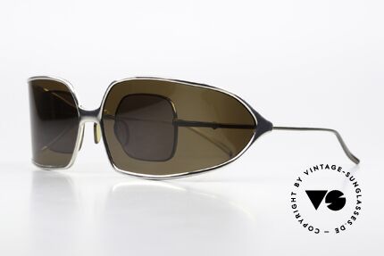 Christian Roth 14004 Kleine Brille Grosser Clip-On, kleine Titanium-Fassung, Gr. 38/26, made in Japan, Passend für Herren und Damen