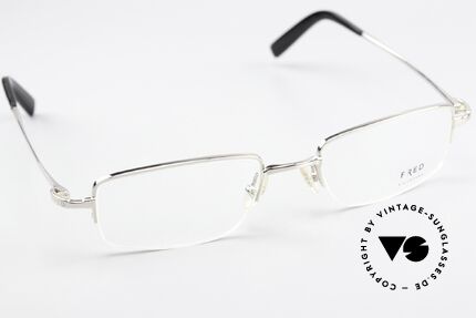 Fred Manhattan N2 Nylorbrille Luxus Platinum, die DEMO Gläser sollten durch optische ersetzt werden, Passend für Herren und Damen