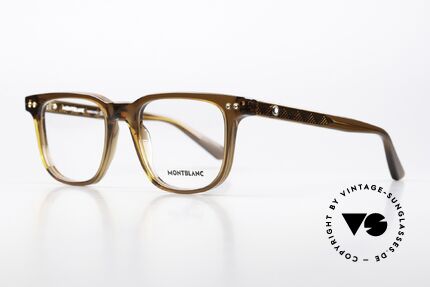 Montblanc MB0256O Herrenbrille Eckig Azetat, sehr elegante Herrenbrille, zeitlose Azetat-Fassung, Passend für Herren