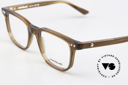 Montblanc MB0256O Herrenbrille Eckig Azetat, aber auch als markante Damenbrille ein Hingucker, Passend für Herren