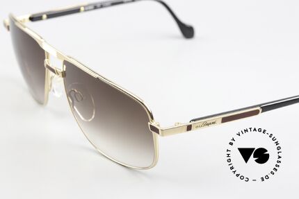S.T. Dupont D002 Brad Pitt F1 Movie Sonnenbrille, 23kt vergoldete Fassung mit weinrotem Dekor, col. 20, Passend für Herren