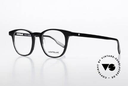 Montblanc MB0153O Klassische Brille Für Herren, charakteristisches Montblanc-Logo als Bügeldekor, Passend für Herren