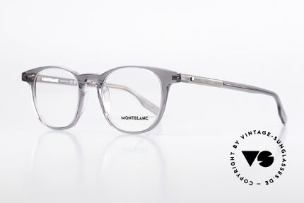 Montblanc MB0153O Azetat Vollrandbrille Herren, charakteristisches Montblanc-Logo als Bügeldekor, Passend für Herren