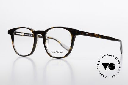 Montblanc MB0153O Klassische Brille Für Männer, charakteristisches Montblanc-Logo als Bügeldekor, Passend für Herren