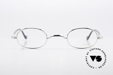 Lunor II A 08 Ovale Brille Azetat Bügeln, Vollrand-Metallfassung mit eleganten Acetat-Bügeln, Passend für Herren und Damen