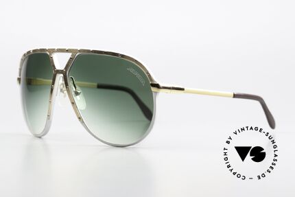 Alpina M1 Stevie Wonder Sonnenbrille, Sonnengläser in grün-Verlauf mit orig. Alpina Logo, Passend für Herren