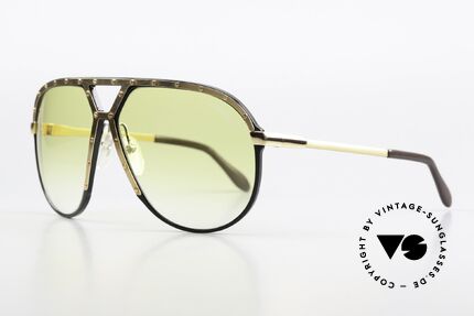 Alpina M1 80er Mode-Accessoire Brille, Sonnengläser in gelb-Verlauf mit orig. Alpina Logo, Passend für Herren