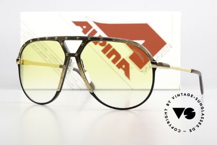 Alpina M1 80er Mode-Accessoire Brille, die alte Legende im unberührten Zustand; Gr. 64/14, Passend für Herren
