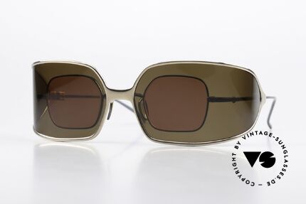 Christian Roth 14004 Gunmetal & Goldener Clip-On, genial umgesetztes Clip-On Konzept; siehe Fotos!, Passend für Herren und Damen