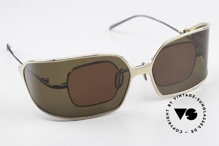 Christian Roth 14004 Gunmetal & Goldener Clip-On, edle Kombination aus Funktionalität, Kunst & Handwerk, Passend für Herren und Damen