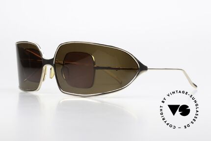 Christian Roth 14004 2 In 1 Brille Polarisierend, kleine Titanium-Fassung, Gr. 38/26, made in Japan, Passend für Herren und Damen