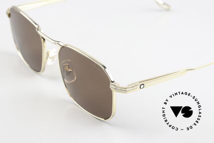 Montblanc MB0218S Herrensonnenbrille Eckig, elegante Herrenbrille, wirklich zeitloser Brillenstil, Passend für Herren