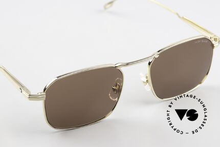 Montblanc MB0218S Herrensonnenbrille Eckig, braune Kunststoff-Sonnengläser (mit 100% UV Schutz), Passend für Herren