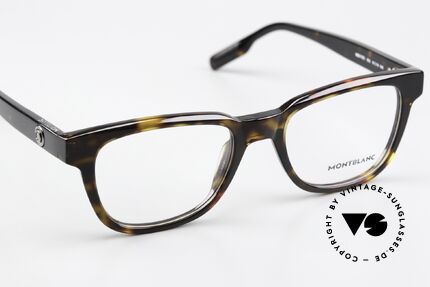 Montblanc MB0178O Vollrandbrille Azetat Eckig, die MEDIUM Fassung kann beliebig verglast werden, Passend für Herren
