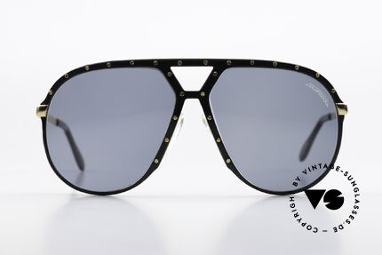 Alpina M1 Kultige West Germany Brille, die klassische Variante in schwarz-gold-gold, Passend für Herren