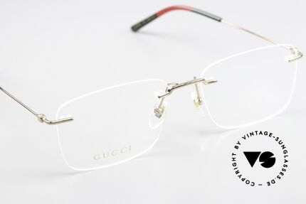 Gucci GG0399O Randlosbrille Made In Italy, Größe: medium, Passend für Herren