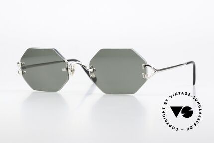 Cartier Rimless Octag Einzelstück Platinum 90er Details