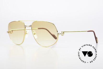 Cartier Romance Santos - L Luxus Sonnenbrille Echt 80er, dieses Mod. mit SANTOS-Dekor & LARGE Gr. 58-18, 140, Passend für Herren