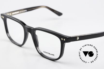 Montblanc MB0256O Vollrandbrille Schwarz Men, aber auch als markante Damenbrille ein Hingucker, Passend für Herren