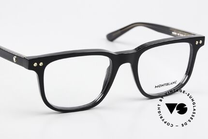 Montblanc MB0256O Vollrandbrille Schwarz Men, die LARGE Fassung kann beliebig verglast werden, Passend für Herren