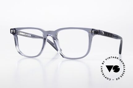 Montblanc MB0256O Blaugraue Azetat Fassung Details
