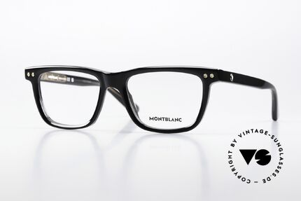 Montblanc MB0322O Brille Eckig Schwarz Vollrand Details