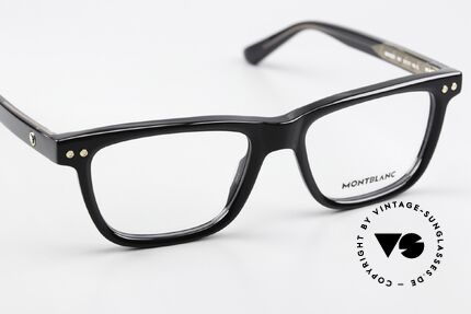 Montblanc MB0322O Brille Eckig Schwarz Vollrand, ungetragenes Exemplar mit original Montblanc Etui, Passend für Herren und Damen