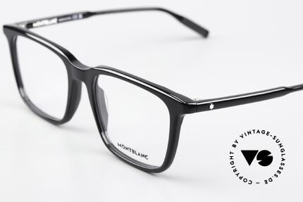 Montblanc MB0011O Brille Large Size In Schwarz, aber auch als markante Damenbrille ein Hingucker, Passend für Herren