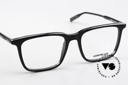 Montblanc MB0011O Brille Large Size In Schwarz, die LARGE Fassung kann beliebig verglast werden, Passend für Herren