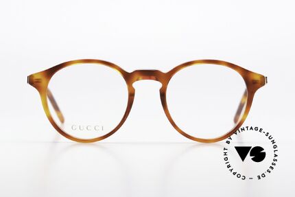 Gucci GG1160O Azetatbrille Panto Schildpatt, edle Azetat-Fassung in braun-schildpatt, unisex, Passend für Herren und Damen