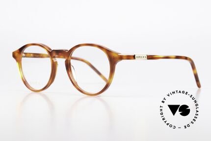 Gucci GG1160O Azetatbrille Panto Schildpatt, zeitloses Brillendesign für Damen und Herren, Passend für Herren und Damen