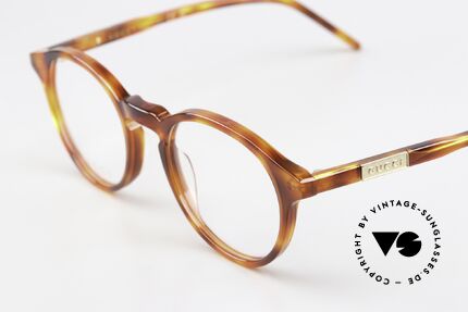 Gucci GG1160O Azetatbrille Panto Schildpatt, sehr hochwertige Brillenfassung (made in ITALY), Passend für Herren und Damen