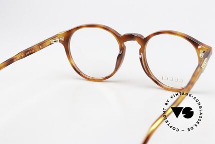 Gucci GG1160O Azetatbrille Panto Schildpatt, die Fassung ist beliebig verglasbar; gleitsichtfähig, Passend für Herren und Damen