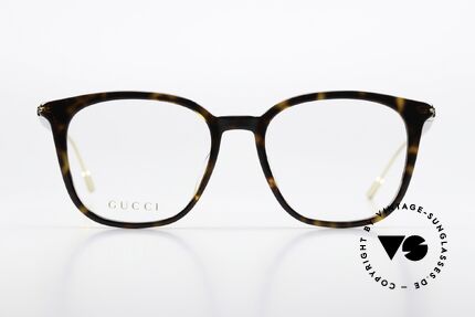 Gucci GG1276OK Azetat Und Metall-Brille, Kombibrille: Azetat-Fassung mit Metallbügeln, Passend für Herren und Damen