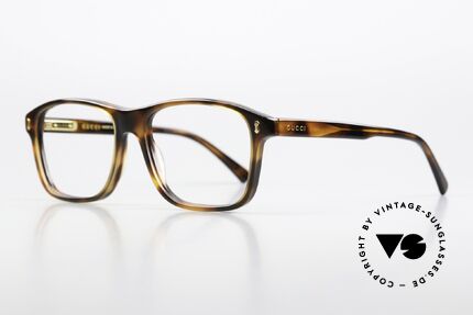 Gucci GG1045O Azetatbrille Herren Schildpatt, flexible Federscharniere; klassische Herrenbrille, Passend für Herren