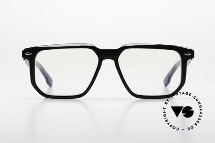 Jacques Marie Mage Saburo Designerbrille Eckig Schwarz, erinnert an Performancekünstler Saburo Murakami, Passend für Herren